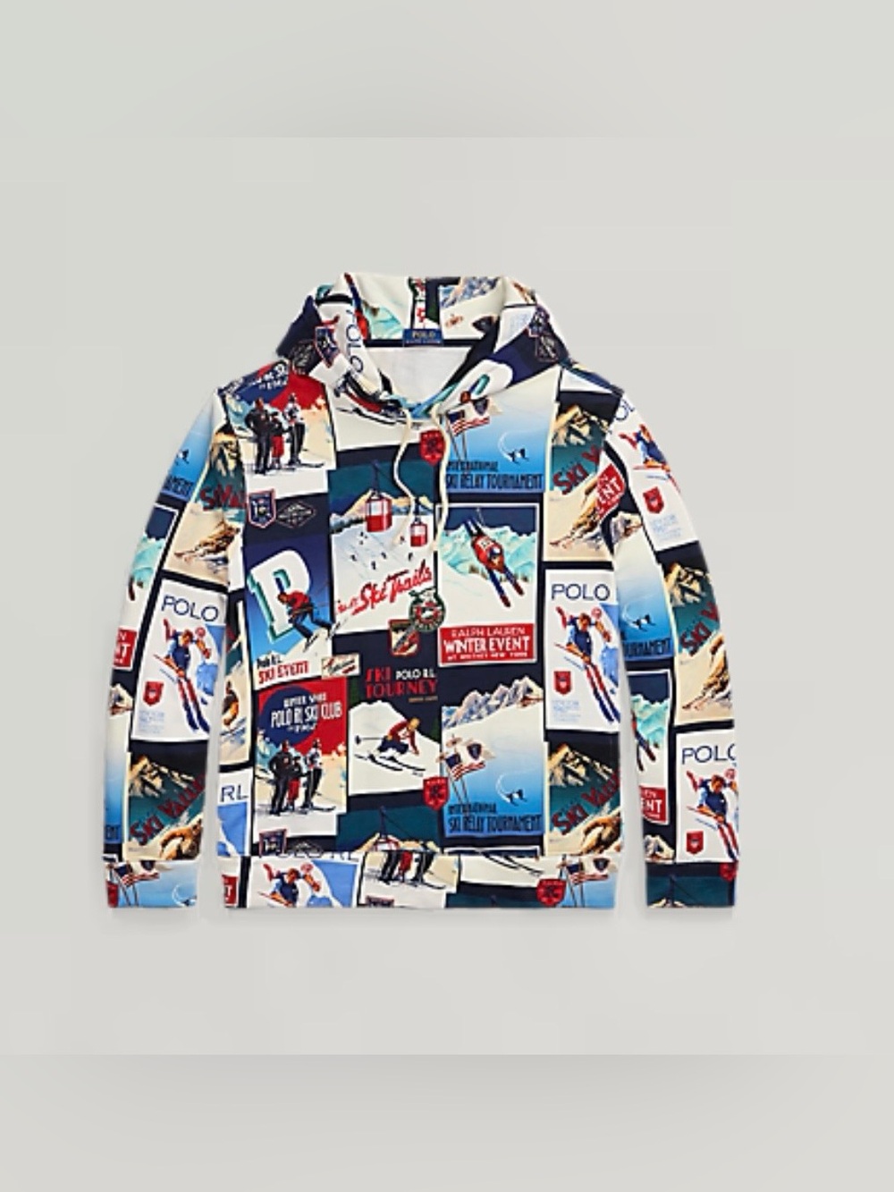 Polo Ralph Lauren Ski Patchwork Fleece Hoodie Sweatshirt NWT Sz XL $298 MSRP